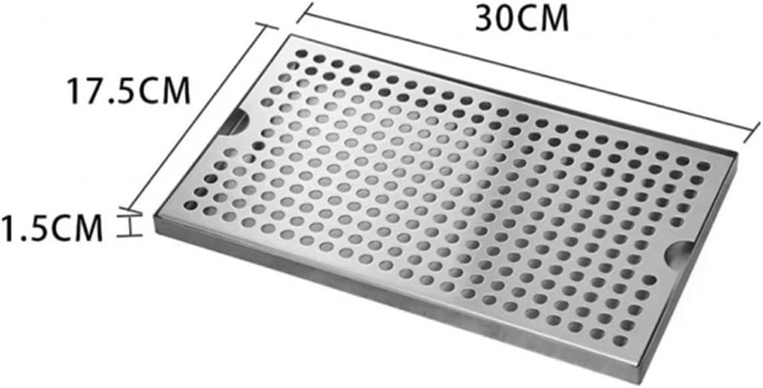 Ubric Biersäulen-Abtropfschale, 304 Edelstahl Tropfschale Pads und abnehmbarer Deckel, für Bar, Rest