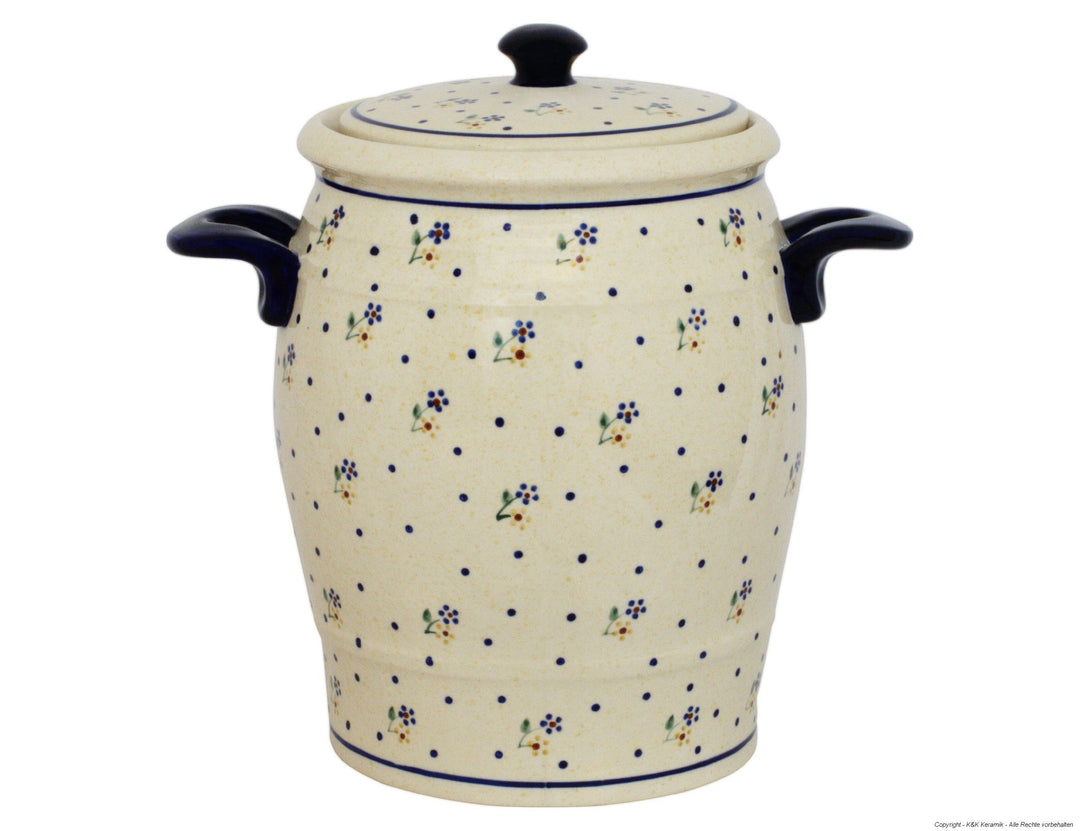 Bunzlauer Keramik Original Rumtopf 4,2 Liter Mehrzwecktopf Keramiktopf Einlegetopf (Dekor 111), Deko