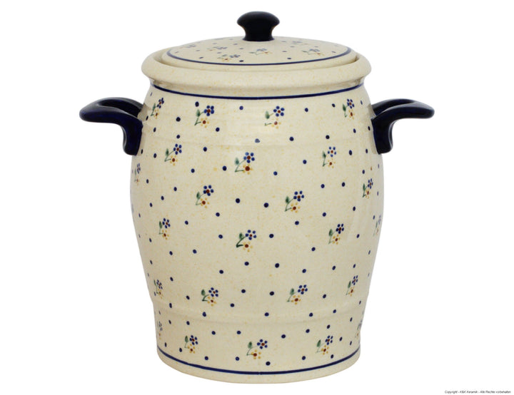 Bunzlauer Keramik Original Rumtopf 4,2 Liter Mehrzwecktopf Keramiktopf Einlegetopf (Dekor 111), Deko
