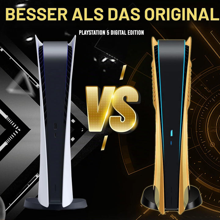 PS5 Digitale Frontplatte mit Kühlungsöffnungen, gebogen, Ersatzplatten, Zubehör für Playstation 5 Di