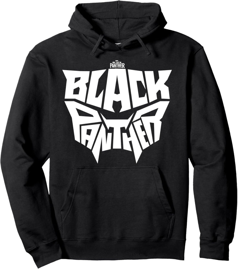 Marvel Black Panther Simple Text Mask Fill Pullover Hoodie