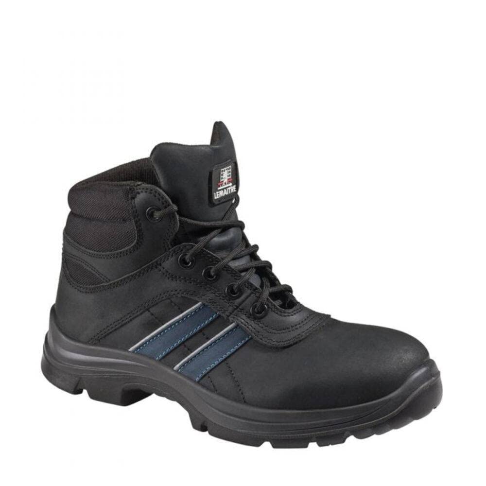 Lemaitre ANDY HIGH S3 Sicherheitsschuhe, schwarz, Grösse 49, Wasserabweisend und robust