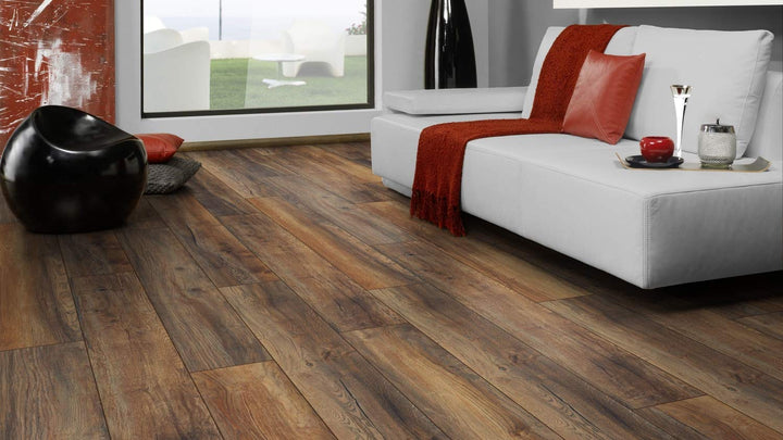 Laminat Harbour Oak – rustikale Landhausdiele in robuster 12 mm Stärke, Robusto Serie, 180 × 1375 mm