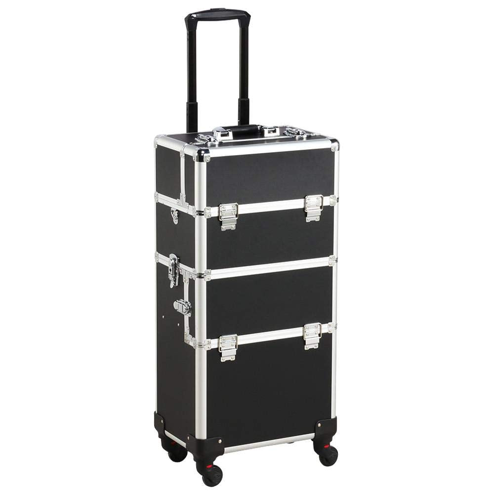 Yaheetech Kosmetikkoffer gross Friseurkoffer Alu Schmuckkoffer Beautycase Koffer Trolley mit Schlöss