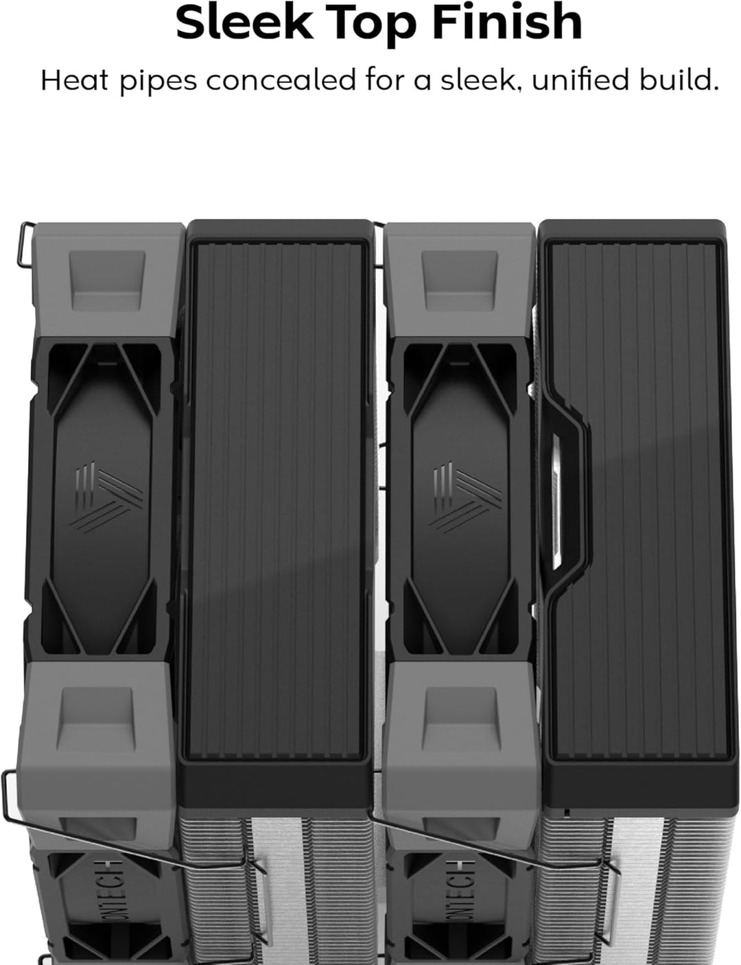 MONTECH NX600 ARGB Dual-Tower CPU-Luftkühler mit 6 Heatpipes und Premium-Oberabdeckung, 28 mm E28 AR