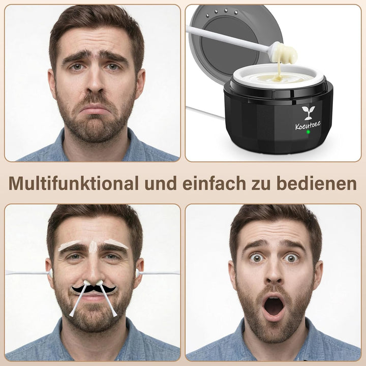 Nasenhaarentferner für Männer und Frauen, Nasenwachs Männer Waxing Kit mit 100g Wachsperlen, 5 Nasen