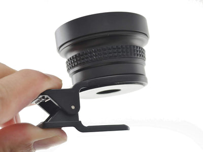 System-S Fischaugen und Makro 37 mm Linse mit Clip für Smartphone