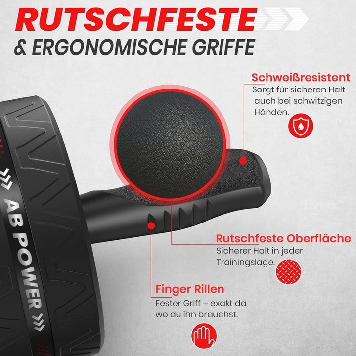 FUNFLEX Bauchroller - Bauchmuskeltrainer Set - Oberkörpertrainings Pack - Home Gym Equipment - Heimf