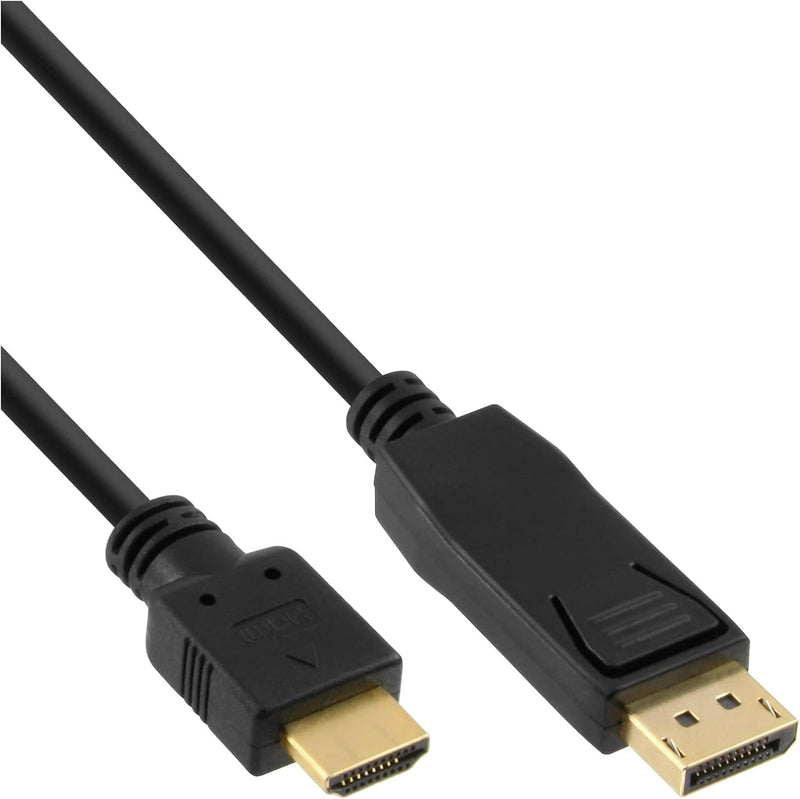 InLine 17187 DisplayPort zu HDMI Konverter Kabel, schwarz, 0,3m