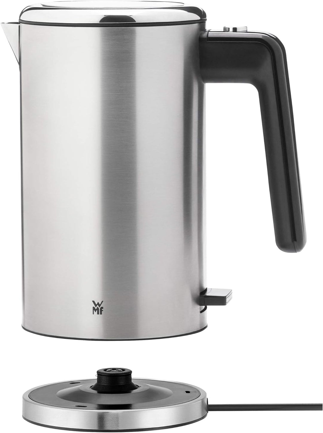 WMF Lono Wasserkocher Edelstahl 1,3l, doppelwandig, elektrischer Wasserkocher mit Kalkfilter, 2400 W