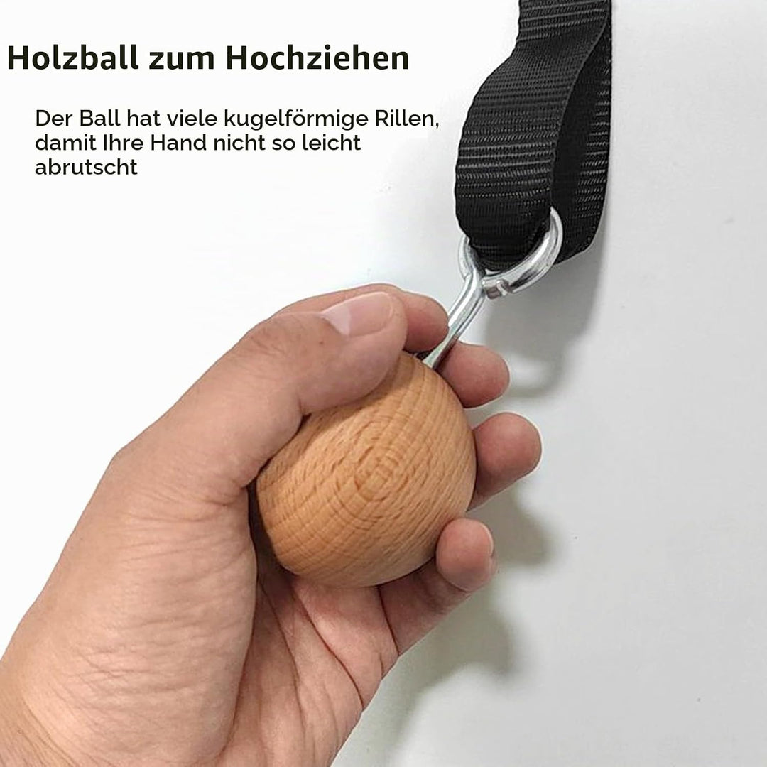 Holz Klimmzugbälle, rutschfeste Handgriffe, Krafttraining Geräte, Pull-Up Training für Fitness, Boul