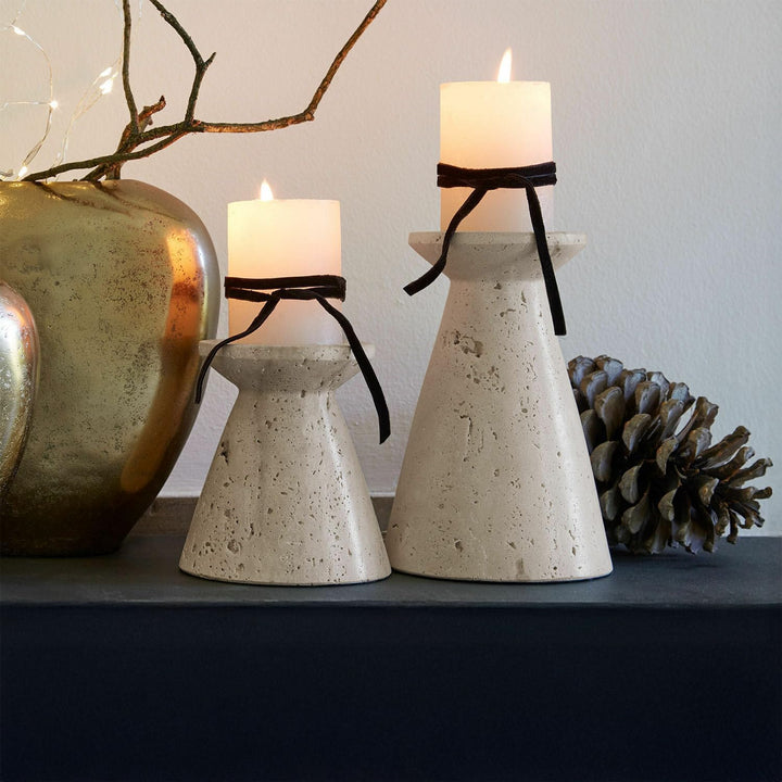 Loberon Kerzenständer 2er Set Bazrahim, beige