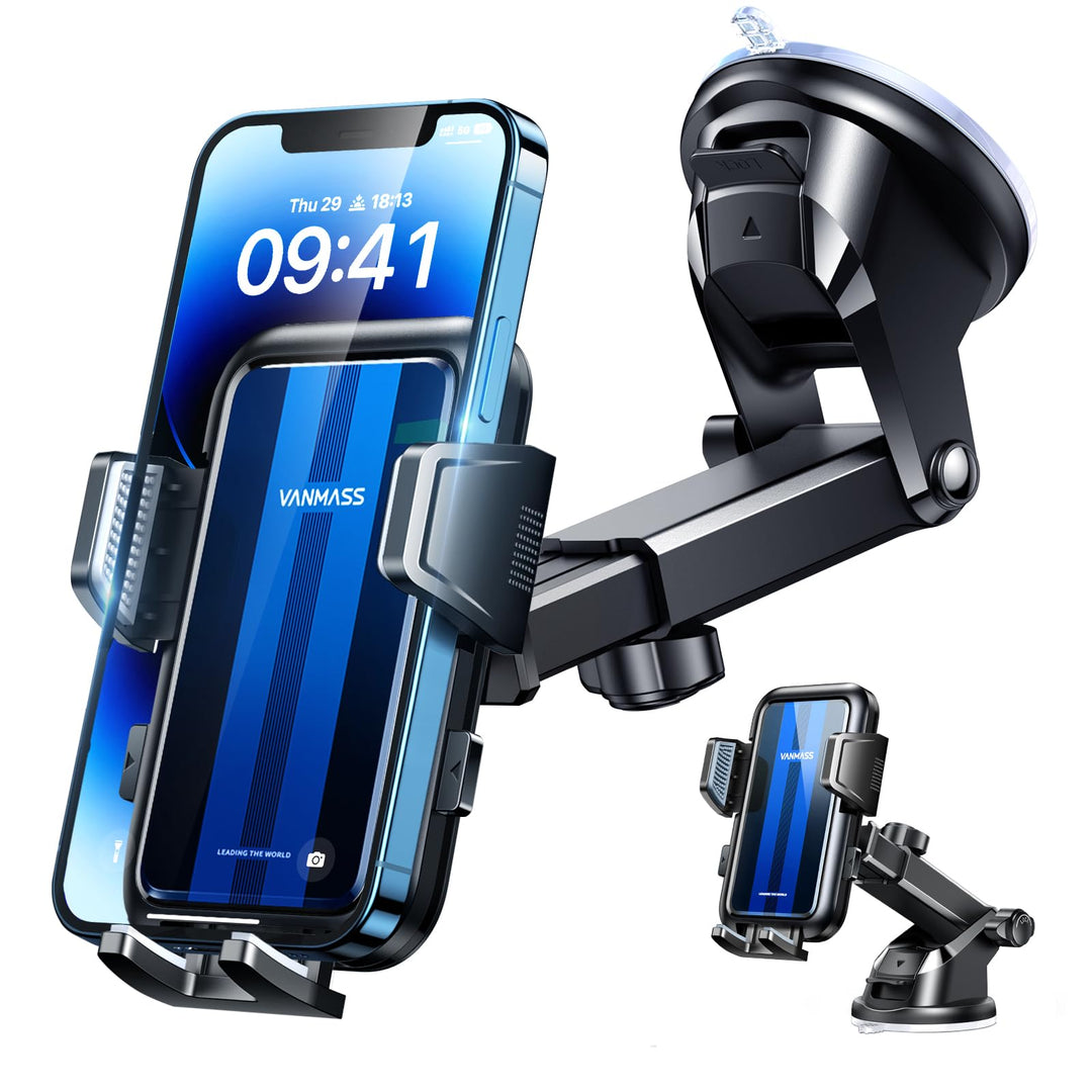 VANMASS【2024 Neueste & Stärkste】 Handyhalterung Auto Militär-Klasse Handy Halterung Auto【Über 20KG S