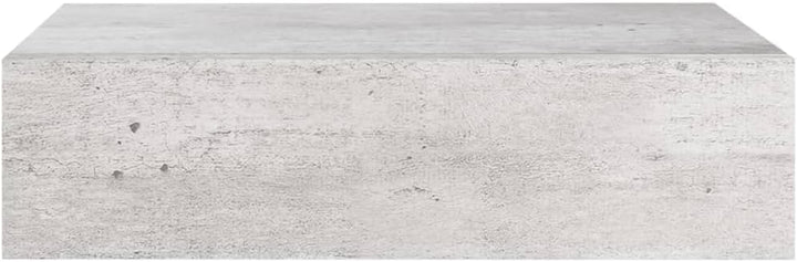Schubladenregal 2 Pcs 40x23,5x10 cm MDF, Metall Betongrau Wandschrank Wandboard Mit Schublade Mit Sc
