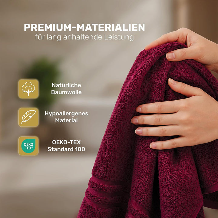 Lavea® 4er Set Handtuch 50x100 cm – Saugstarke und Weiche Handtücher aus 100% Baumwolle, Frottierser