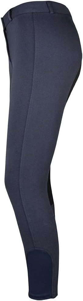 PFIFF 102290 Reithose Thea Kinder Damen Vollbesatz, elastischer Beinabschluss 164 Blau-schwarz, 164