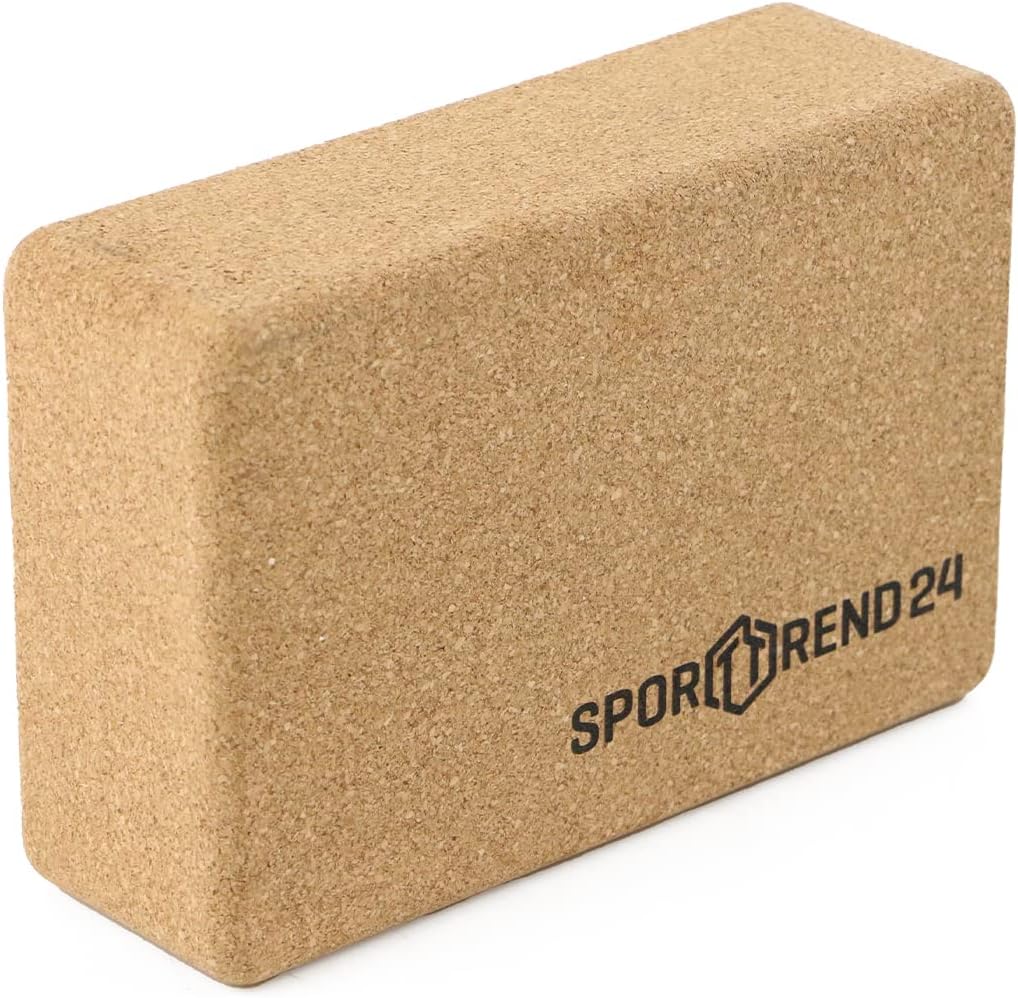 Sporttrend 24® Yoga Wheel aus Kork + Yoga Block aus Kork