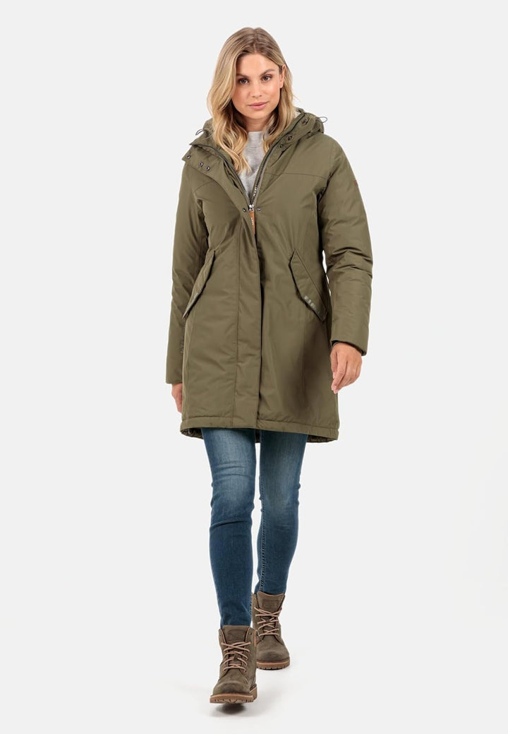 camel active Damen teXXXactive® Funktionsmantel aus recyceltem Polyester 34 Grün, 34 Grün