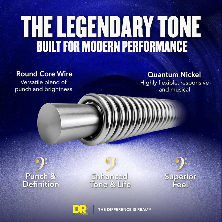 DR Pure Blues Round Core Bass 4-Saiten 40-95