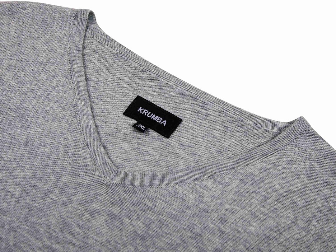 Krumba Herren Baumwolle ?bergro? V-Ausschnitt Klassik Pullover 3XL Kohlegrau, 3XL Kohlegrau