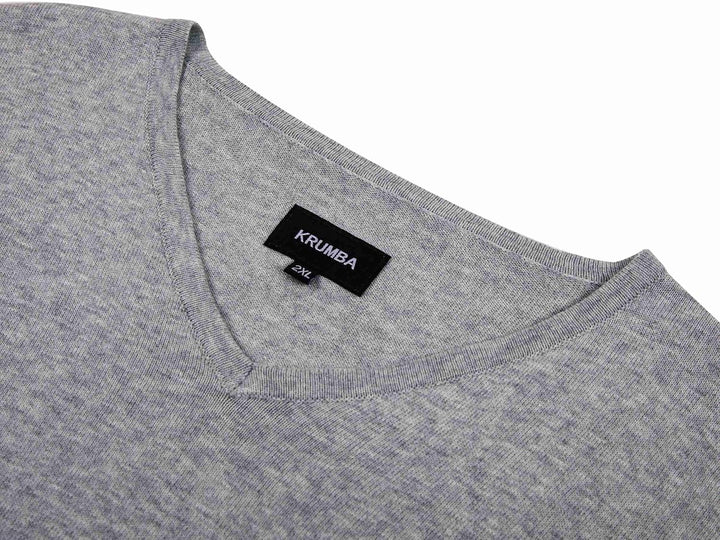Krumba Herren Baumwolle ?bergro? V-Ausschnitt Klassik Pullover 3XL Kohlegrau, 3XL Kohlegrau