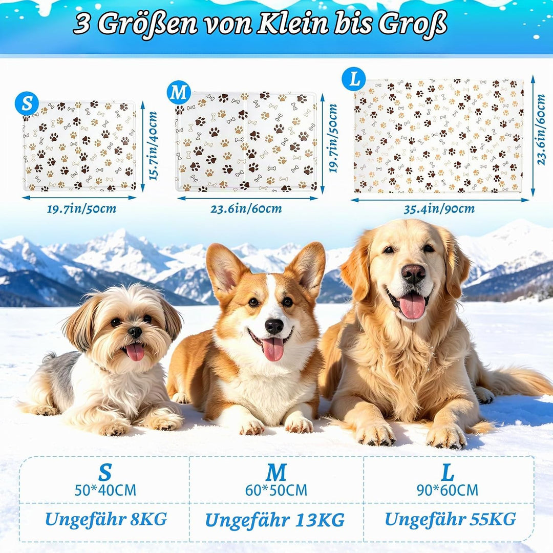 Kühlmatte für Hunde &amp; Katzen Faltbare, Kühlmatte Hund 50 x 40 cm, Kühldecke für Haustiere Leicht Rei