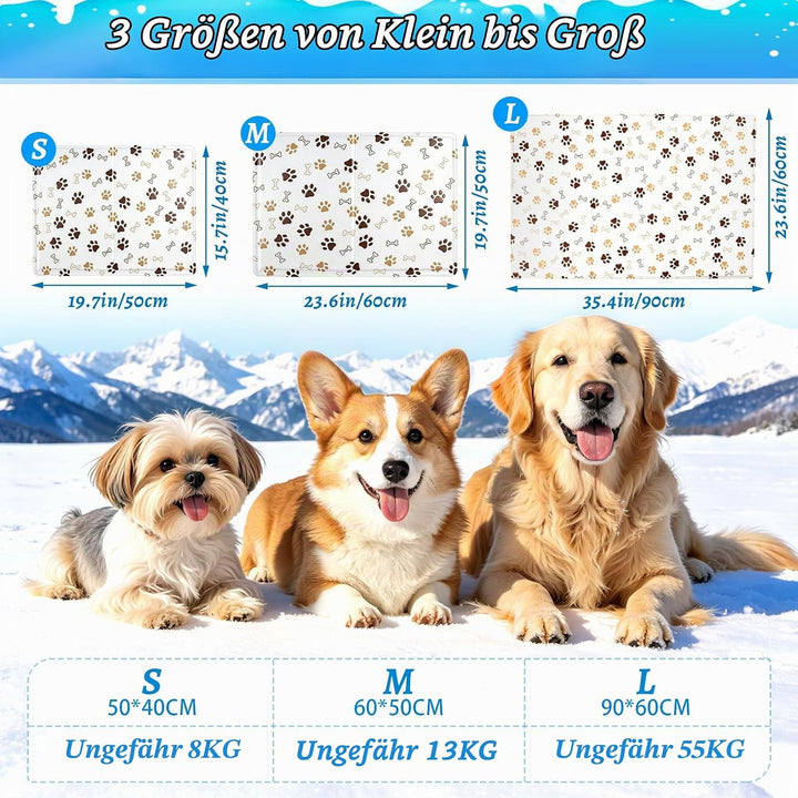 Kühlmatte für Hunde &amp; Katzen Faltbare, Kühlmatte Hund 50 x 40 cm, Kühldecke für Haustiere Leicht Rei