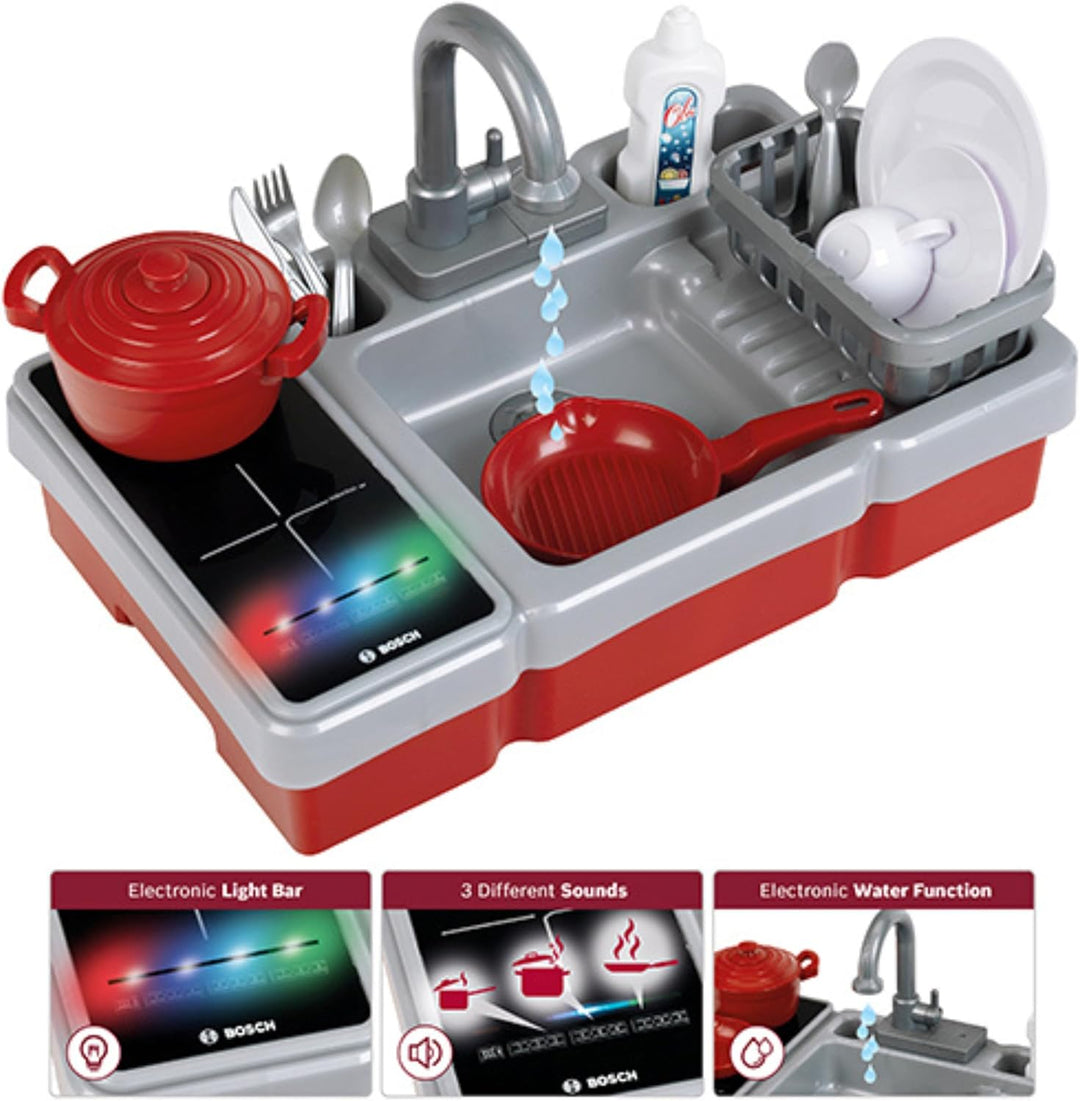 Theo Klein 7110 Bosch - Spüle mit Wasserfunktion und Kochfeld