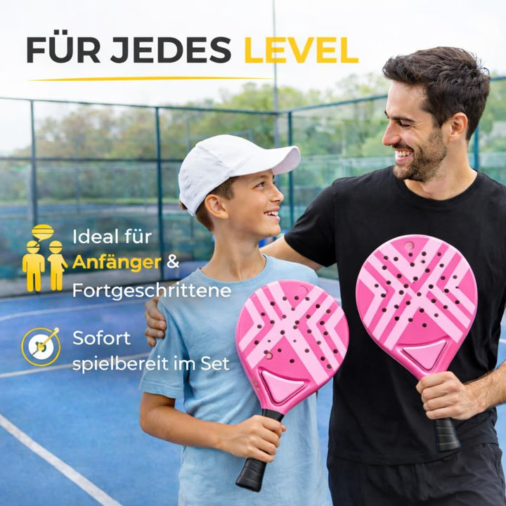 Padel Schläger Set mit Meshtasche – Für Erwachsene Profi Racket | Hochwertige Padelschläger für Anfä
