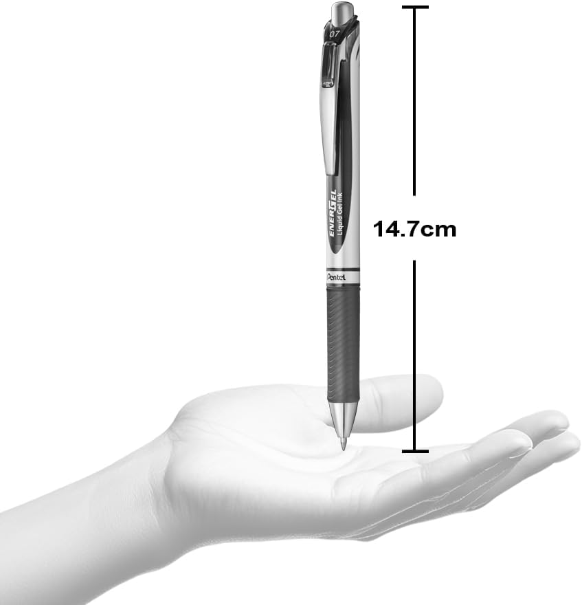 Pentel BL77-AO EnerGel Gel-Tintenroller mit Druckmechanik 0,7 mm Kugeldurchmesser = 0,35 mm Strichst