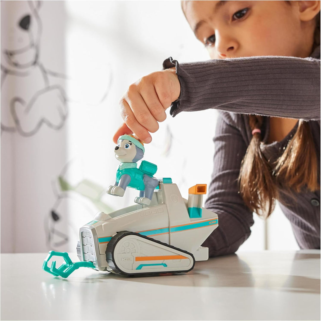 PAW PATROL, Schneemobil mit Everest-Figur (Sustainable Basic Vehicle/Basis Fahrzeug), Spielzeug für