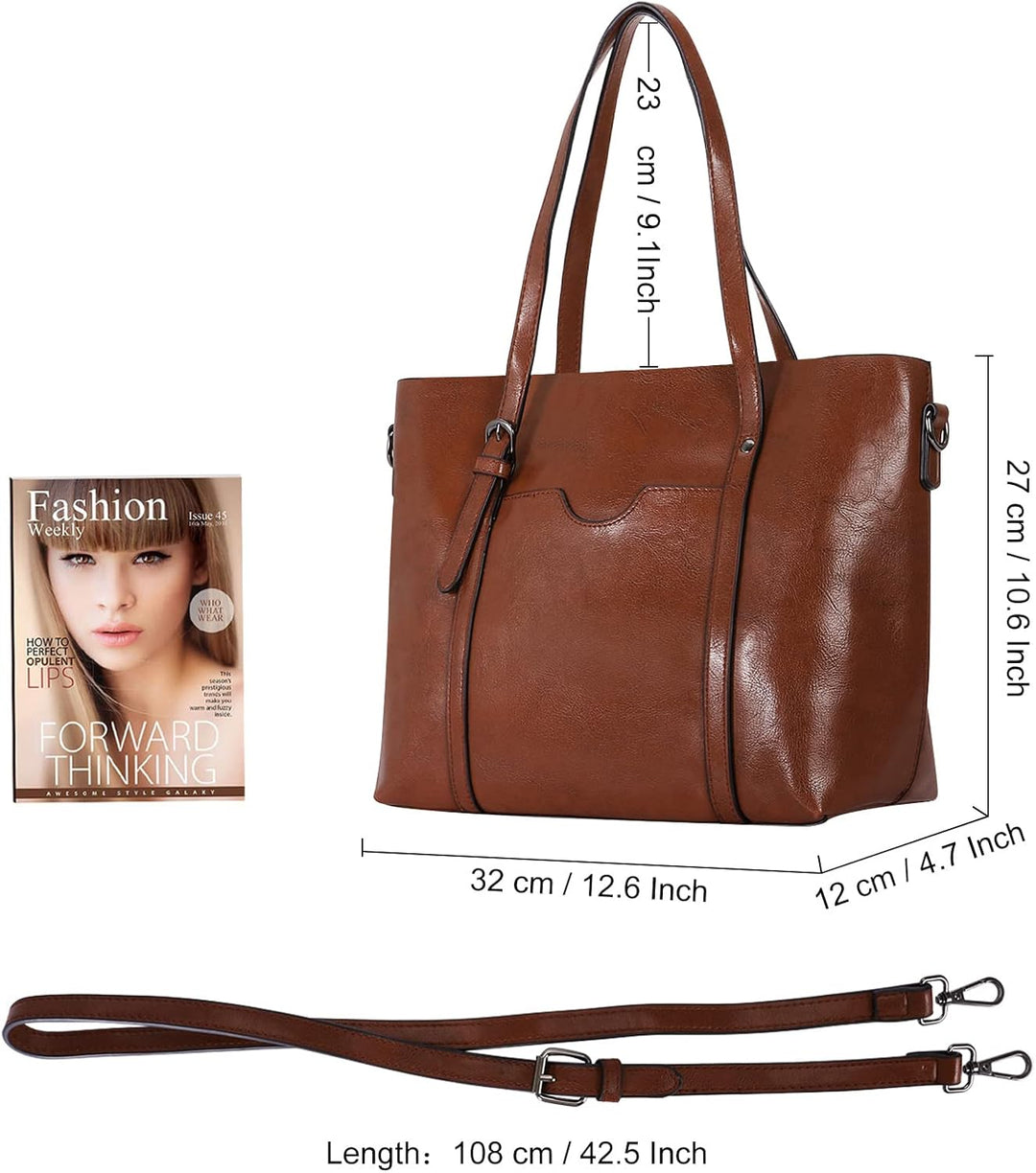 HAWEE Damen Crossbody Handtasche Grosse Shopper Umhängetasche Kunstleder Tote Schultertasche Mode He