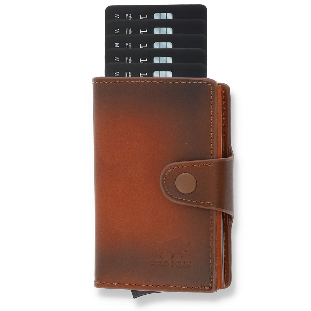 NEU: SOLO PELLE® Slim Wallet Mondo ohne Münzfach [bis zu 13 Karten] Slimwallet [RFID-Schutz] Kartene