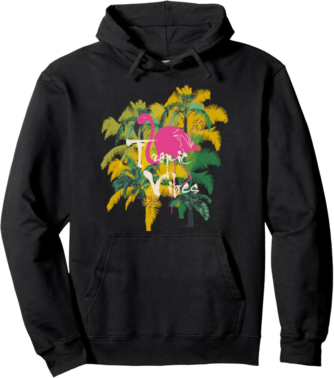 Flamingo Palmen Sommerfest Tropic Vibes Geschenk Mädchen Pullover Hoodie