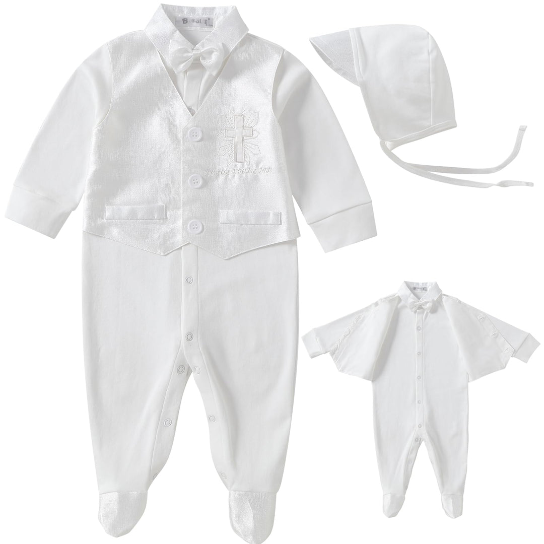 Booulfi Baby Kleidung Jungen 0-12 Monate Strampler Neugeborene Body Langarm Overall Winter Baby Erst