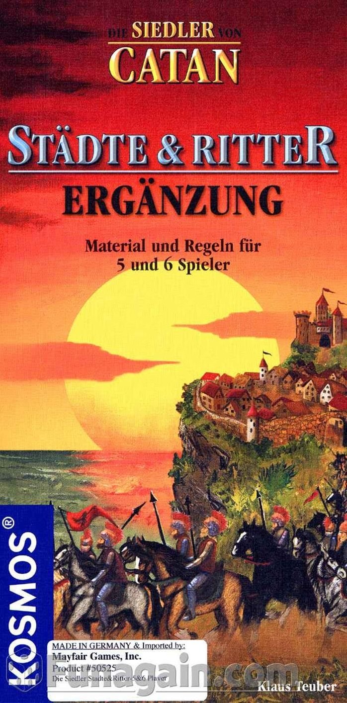 KOSMOS 695514 - Catan - Städte &amp; Ritter, Ergänzung für 5-6 Spieler, Strategiespiel, Brettspielklassi