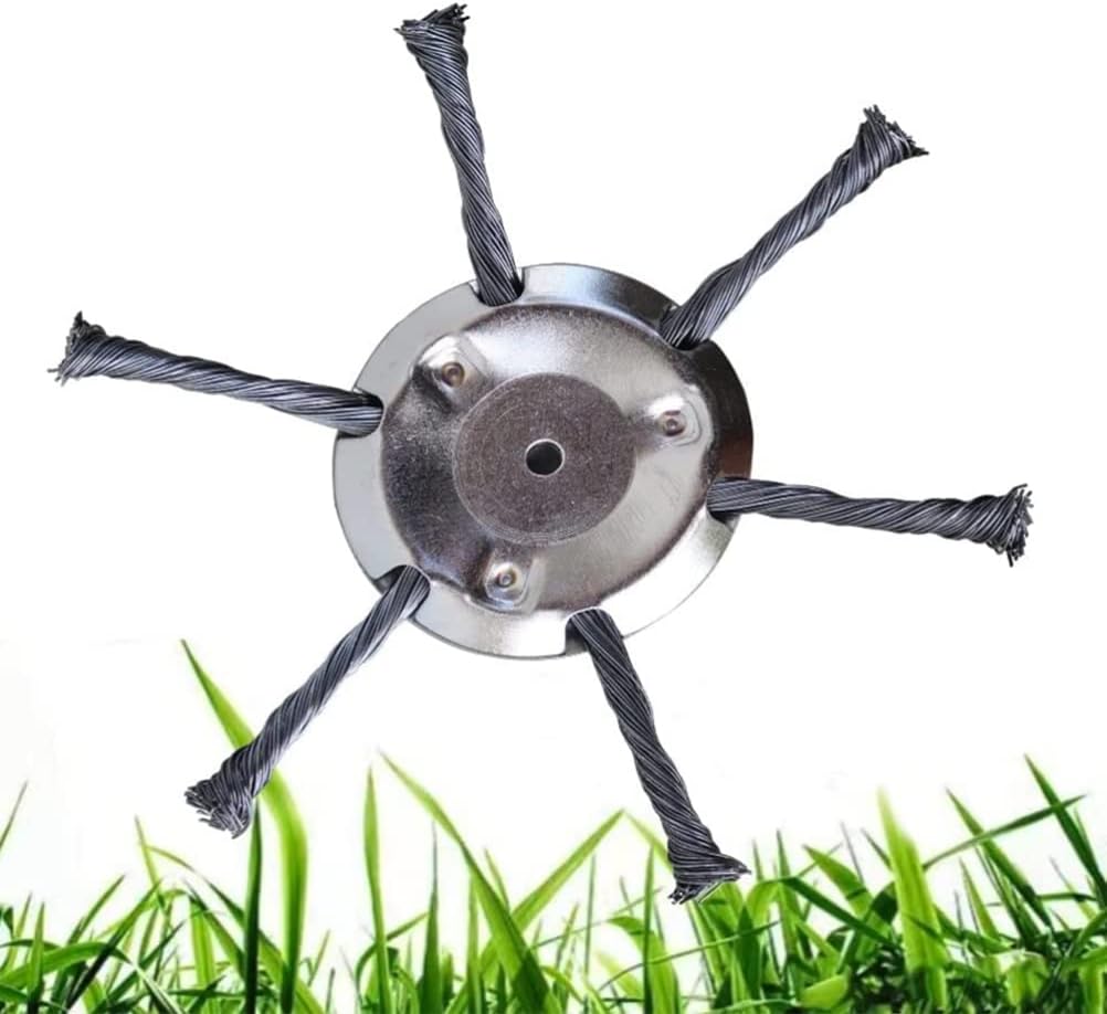 spier Stahldraht-Rasentrimmerkopf, Freischneider-Draht-Unkrautklinge für Garten-Rasentrimmerkopf-Ras