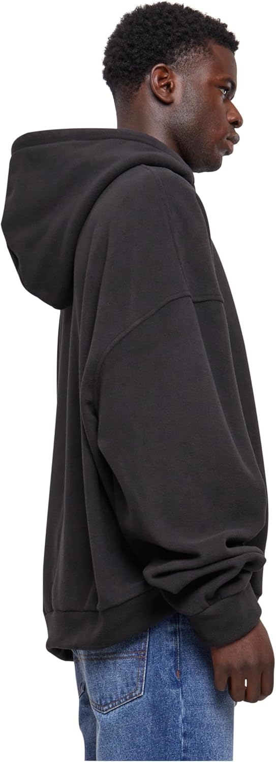 Urban Classics Herren Oversized Polar Fleece Half Zip Hoody S Schwarz, S Schwarz