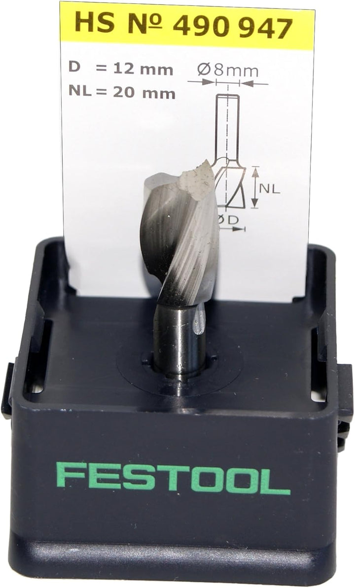 Festool Spiralnutfräser HS Spi S8 D12/20, HS Spi S8 D12/20