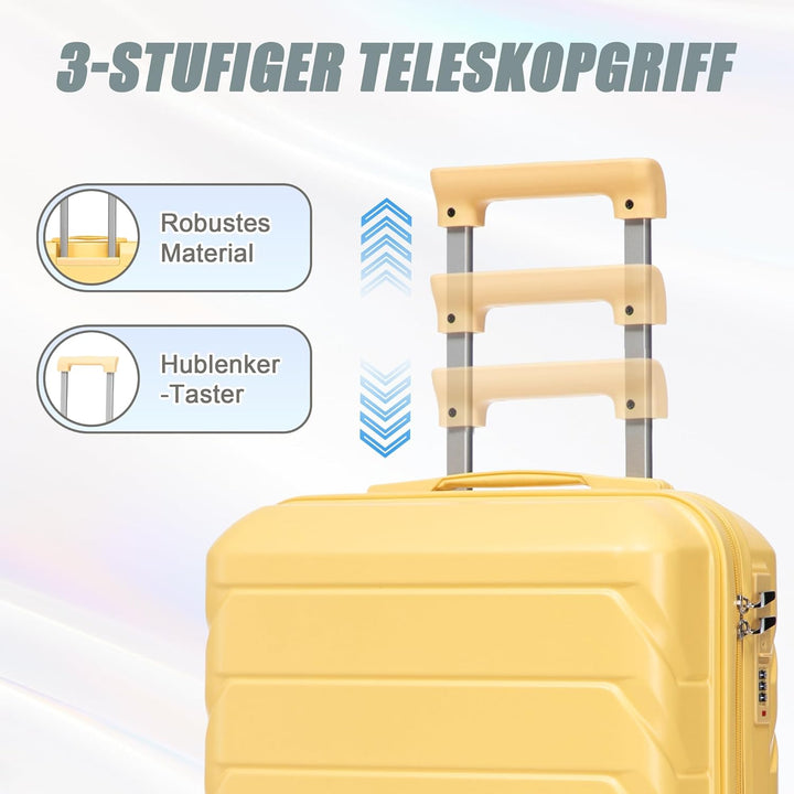 LIFEISLE Hartschalen-Koffer Trolley Handgepäck Rollkoffer, Reisekoffer Set mit 4 Rollen, 2er Gepäcks