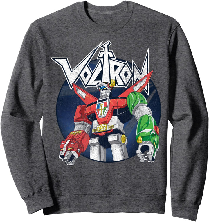 Voltron: Defender of the Universe Distressed Circle Portrait Sweatshirt
