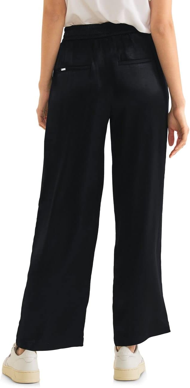Street One Damen Satinhose 38W / 32L Schwarz, 38W / 32L Schwarz