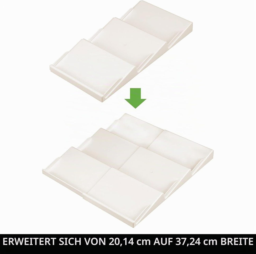 mDesign Gewürzhalter für Schubladen – auf 36,8 cm ausziehbares Gewürzregal von 20 cm bis 36,8 cm – S