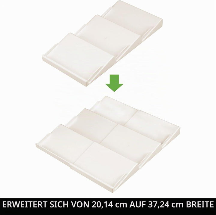 mDesign Gewürzhalter für Schubladen – auf 36,8 cm ausziehbares Gewürzregal von 20 cm bis 36,8 cm – S