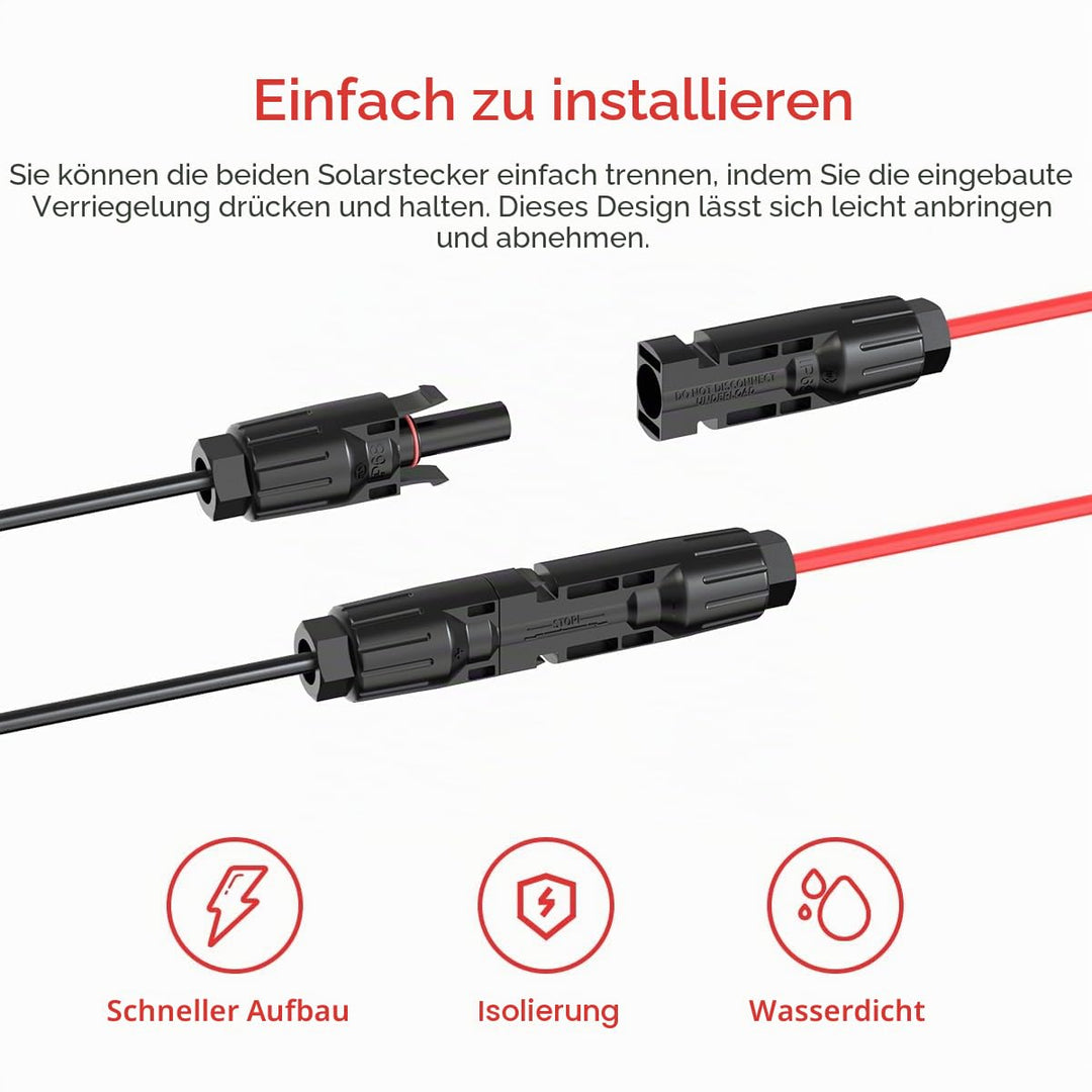 ELFCULB Solar auf 45A Kabel kompatibel mit Anderson PP45 10AWG 15,24m | Solarladekabel zu 45A Stecke