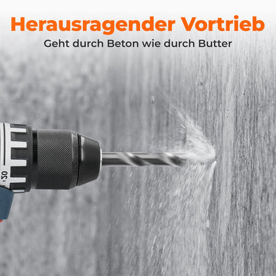 Steinbohrer Set Sechskantschaft HEX [5tlg - 4-10 bis zu 130mm lang] - Langlebig und Robust aus 40CR