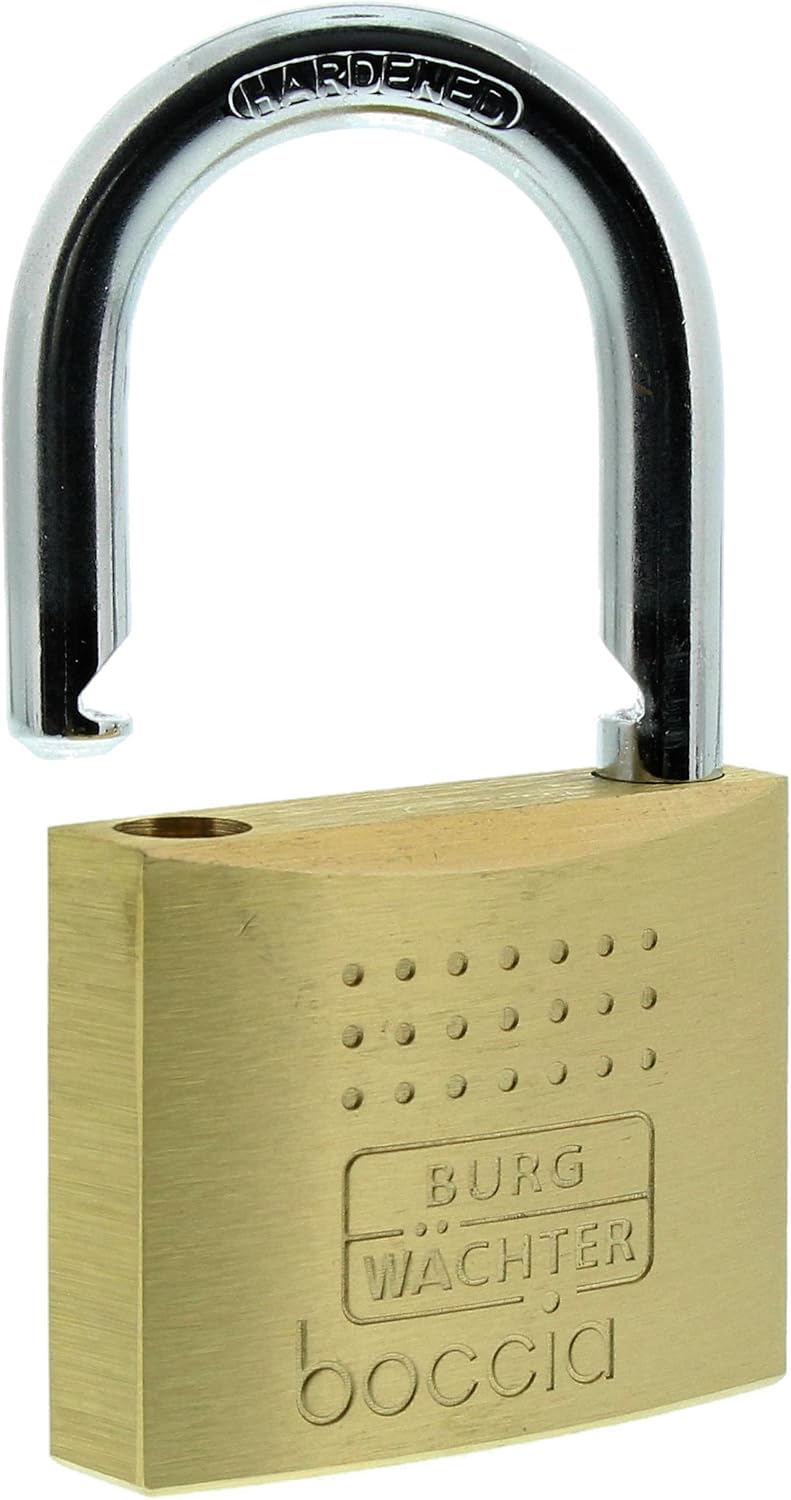 Burg-Wächter Vorhängeschloss, Boccia 450 60 SB, Inkl. 1 Schlüssel, Bügelstärke: 9,5 mm 60 mm, 60 mm