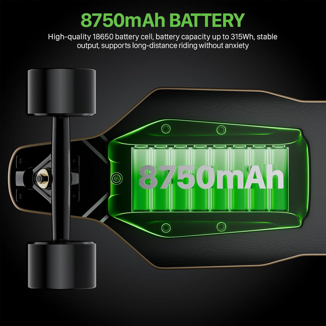 Elektro-Skateboard mit Fernbedienung für Erwachsene und Jugendliche, 2000W/1100W/900W Motor, einstel