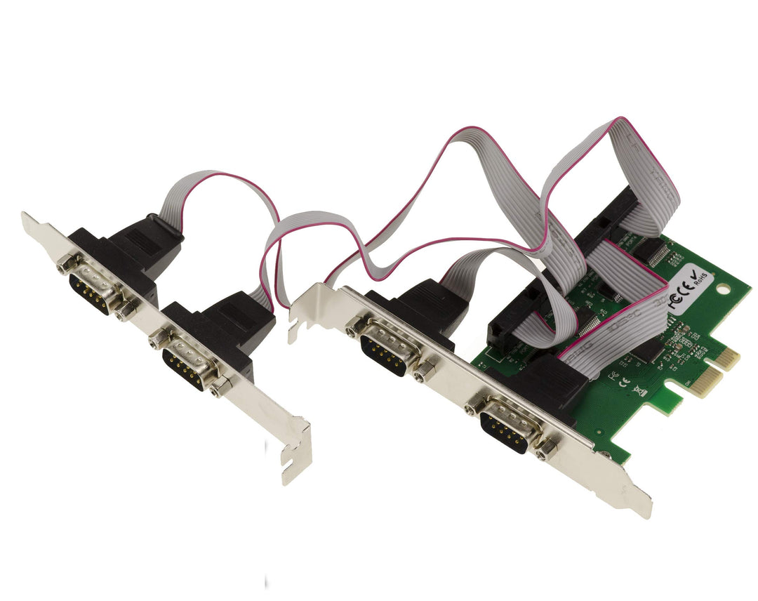 KALEA-INFORMATIQUE PCI Express PCIe Serial RS232 Controller-Karte mit 4 Ports und ASIX AX99100 Chips