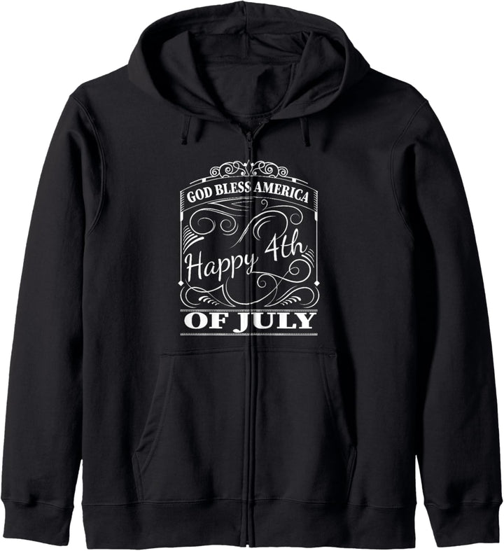 4. Juli - God Bless America Happy 4. Juli Kapuzenjacke